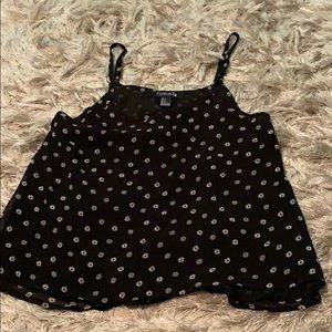 Black flower tank